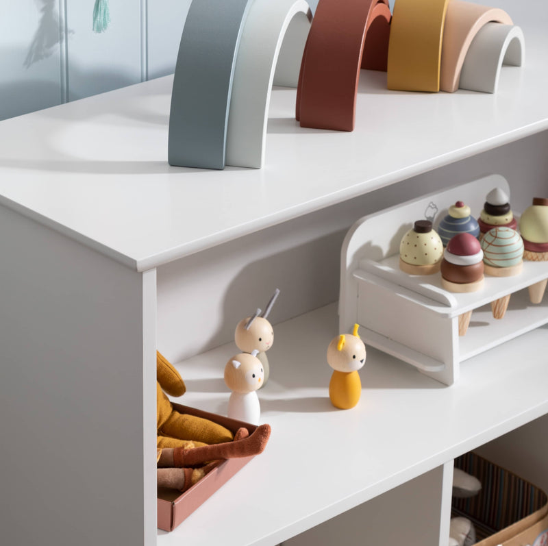 Halmstad 3 Cube & Shelf Storage Unit White