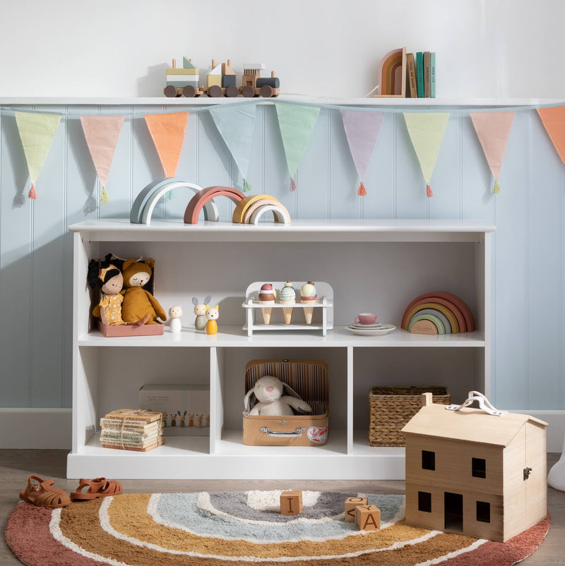 Halmstad 3 Cube & Shelf Storage Unit White