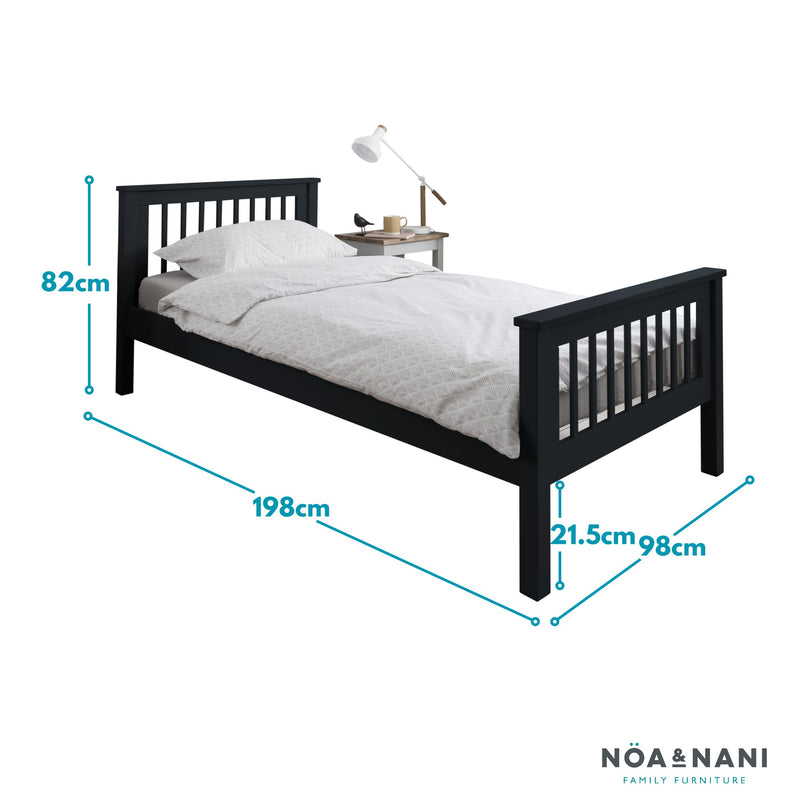 Hampshire Single Bed Frame in Anthracite