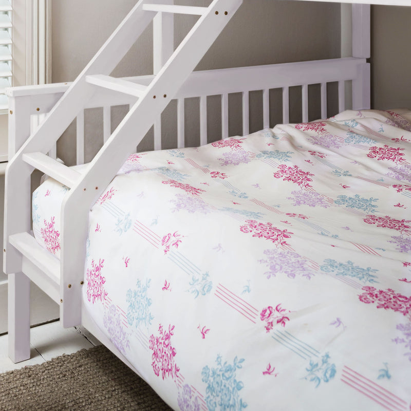 Hanna Triple Bunk Bed with Single and Double Bed in Classic White