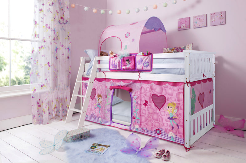 Harri Bunk Bed Low with Fairies Package in Classic White