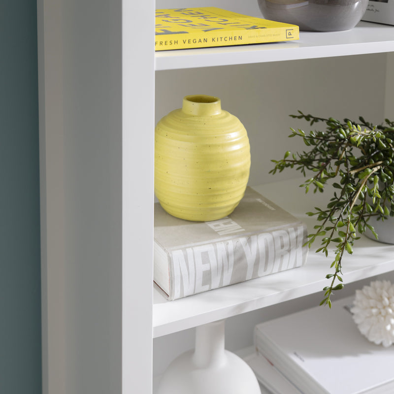 Hemming 3 Tier Low Bookcase in Classic White