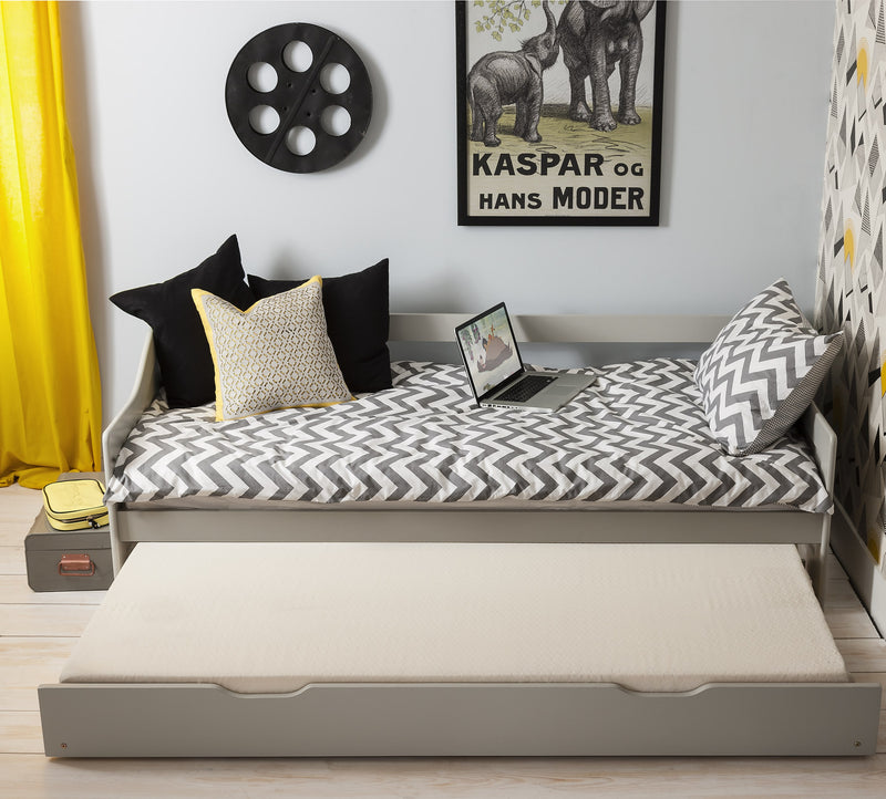 Hove Day Bed with Pullout Trundle in Silk Grey