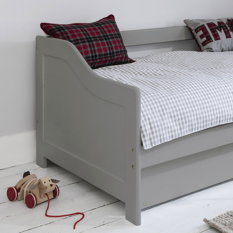 Hove Day Bed with Pullout Trundle in Silk Grey