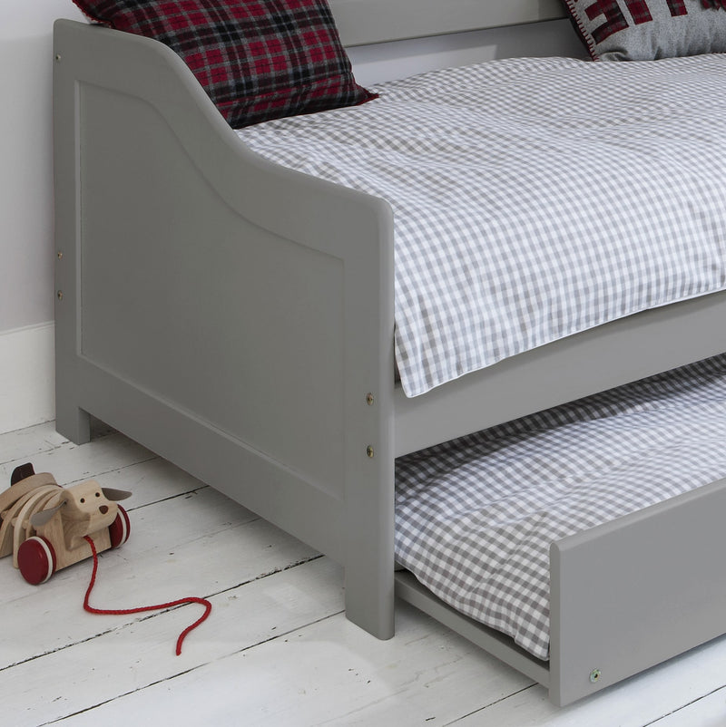 Hove Day Bed with Pullout Trundle in Silk Grey
