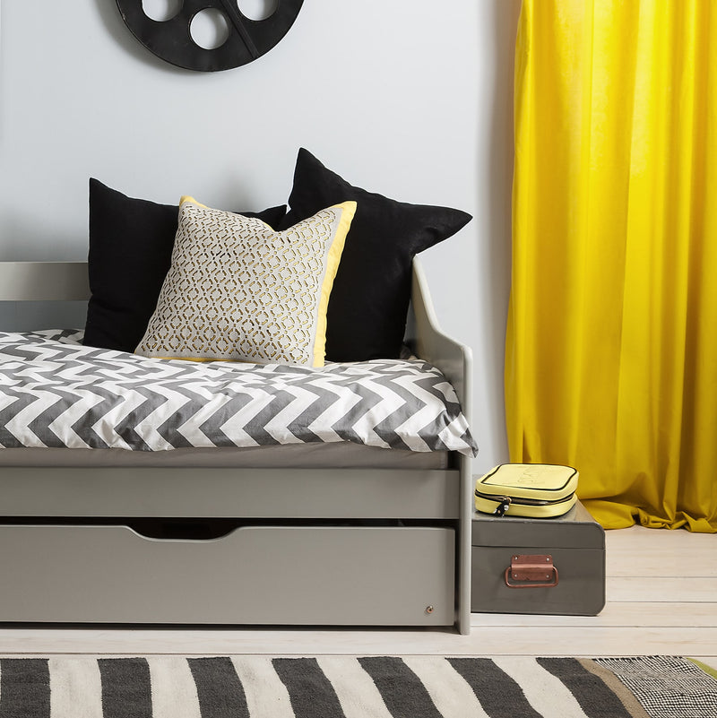 Hove Day Bed with Pullout Trundle in Silk Grey