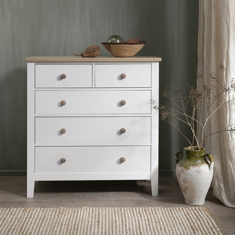 Jäkkvik 2+3 Chest of Drawers in White & Oak