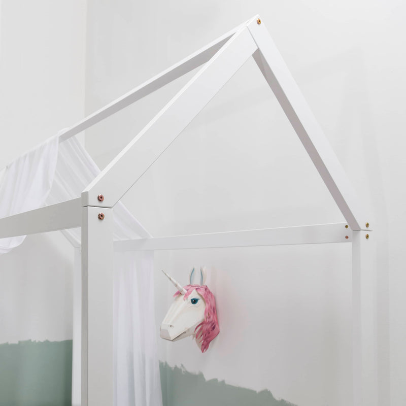 Jansen Scandinavian Single Bed Frame in White