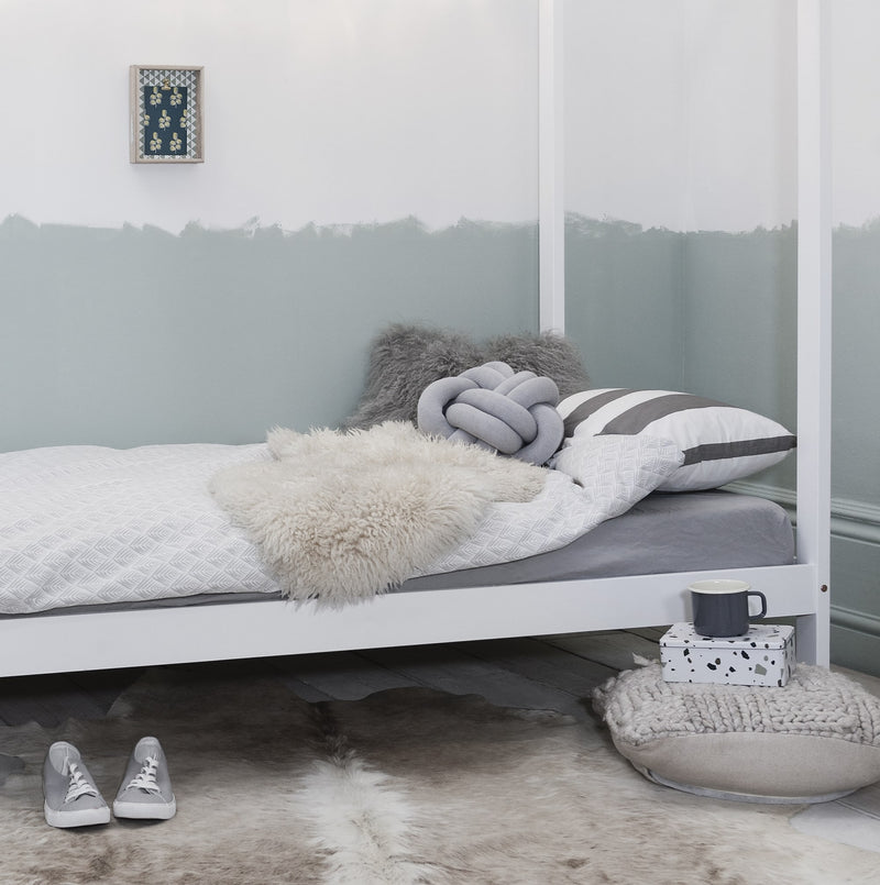 Jansen Scandinavian Single Bed Frame in White