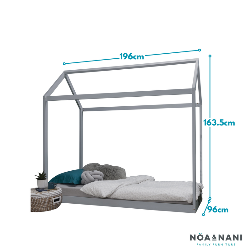 Kara Single 4 Poster Bed Frame in Silk Grey