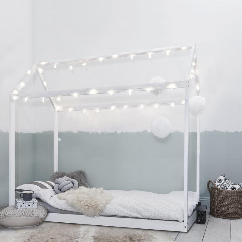Kara Single 4 Poster Bed Frame in Classic White
