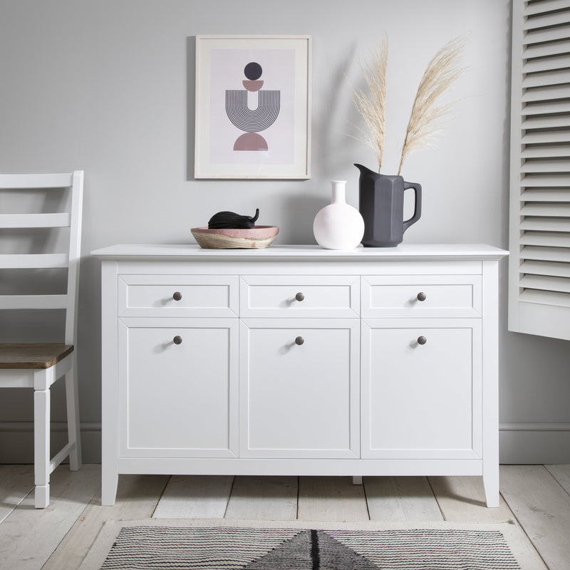 Karlstad Sideboard with Drawers in Classic White