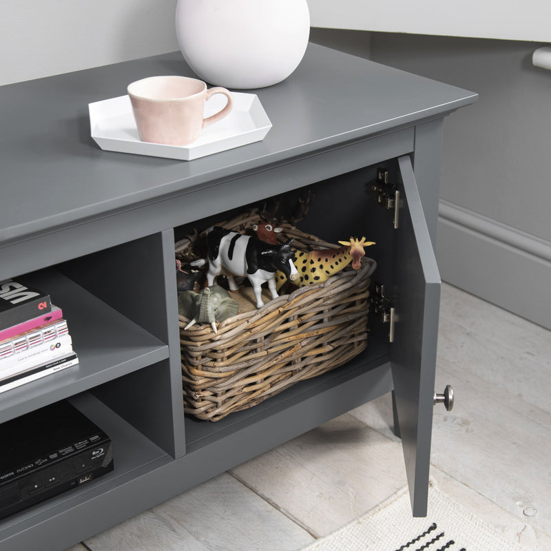 Karlstad TV Unit with Storage in Silk Grey