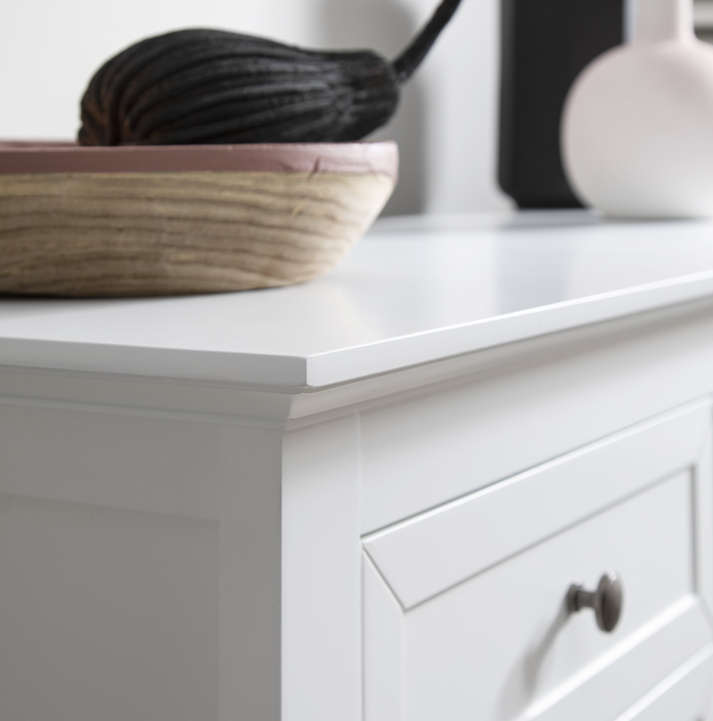 Karlstad Bedside Table with 2 Drawers in Classic White