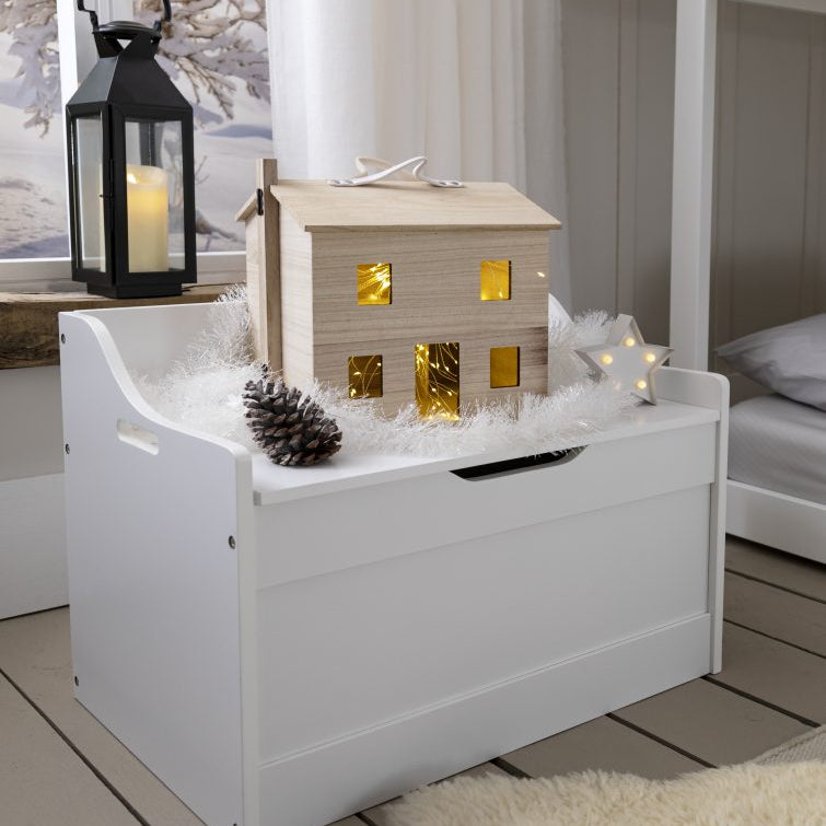 Lola Toy Box Toy Storage Organiser in Classic White