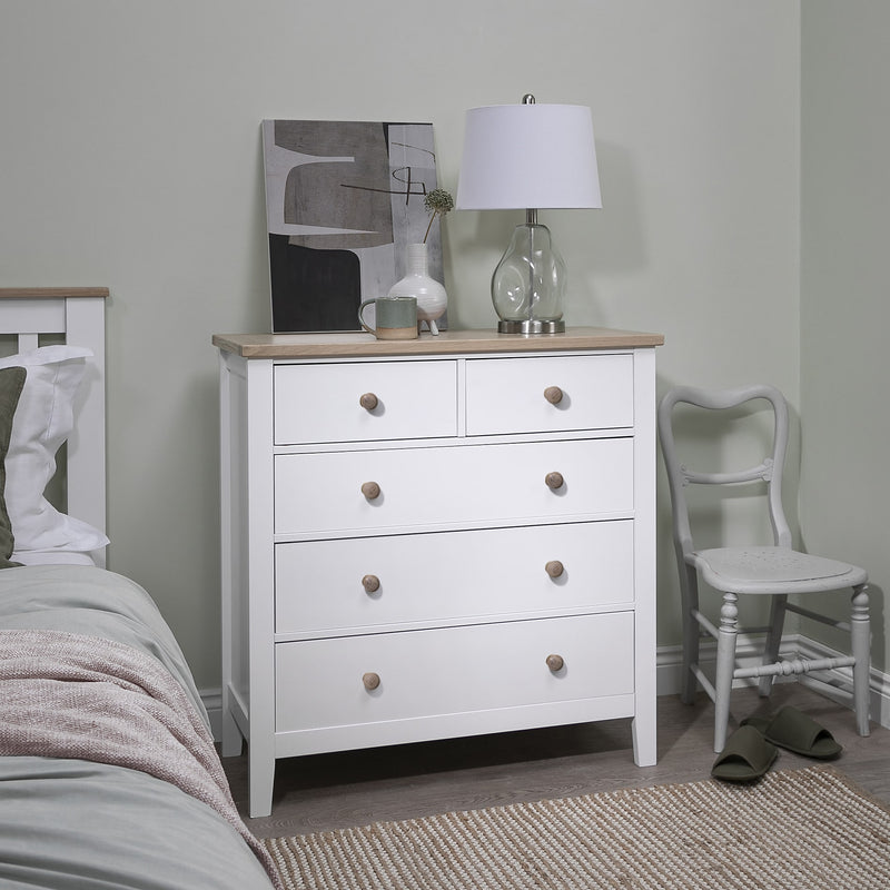 Jäkkvik 2+3 Chest of Drawers in White & Oak