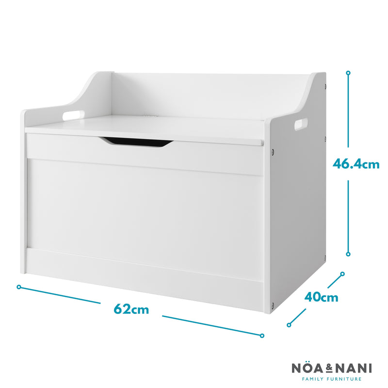 Lola Toy Box Toy Storage Organiser in Classic White