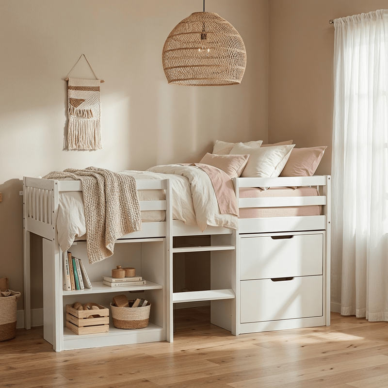 Mira Sleepstation Single Cabin Bed in White