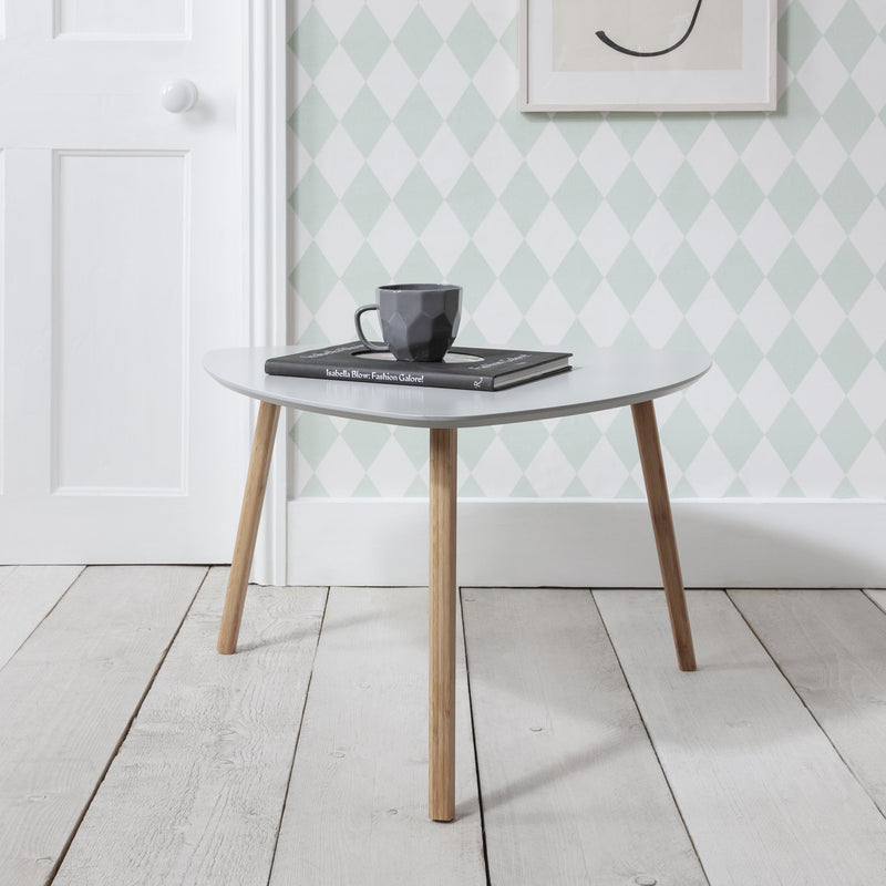 Malme Extra Large Side Table in Silk Grey and Natural Pine
