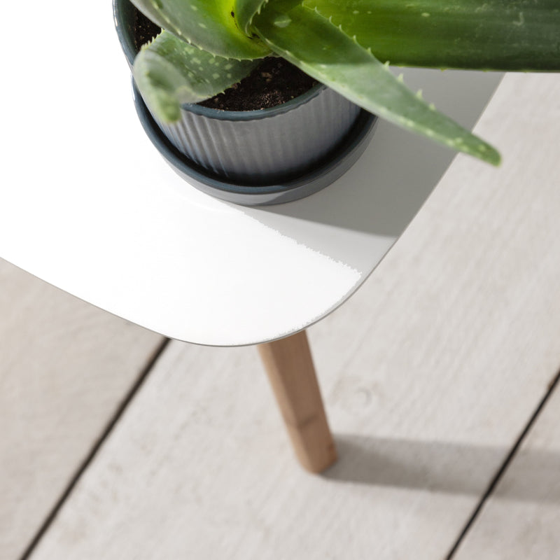 Malme Side Table Occasional Large in Classic White and Natural Pine