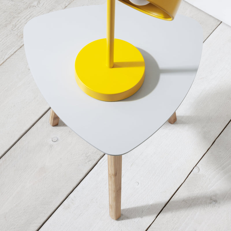 Malme Side Table Occasional Small in Chalk Grey and Natural Pine