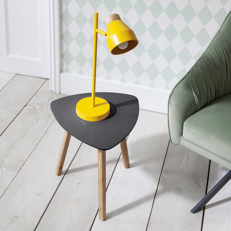 Malme Side Table Occasional Small in Storm Grey and Natural Pine