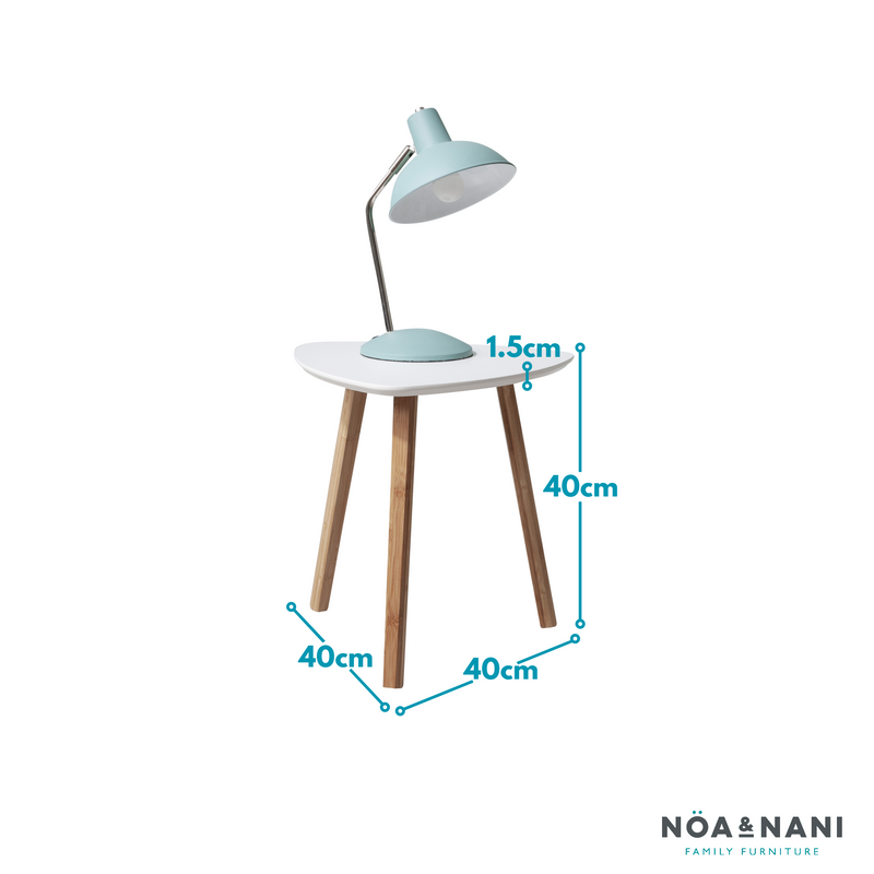 Malme Side Table Occasional Small in Classic White and Natural Pine