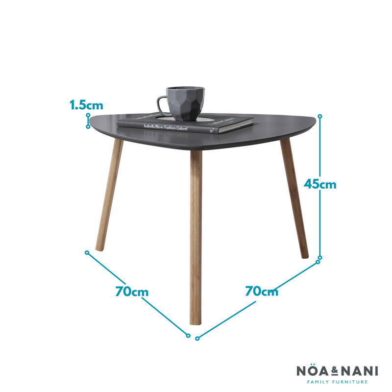 Malme Extra Large Side Table in Storm Grey and Natural Pine