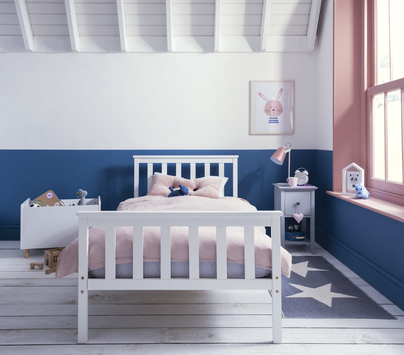 Dorset Single Bed with Pull Out Spacesaver Trundle in Classic White