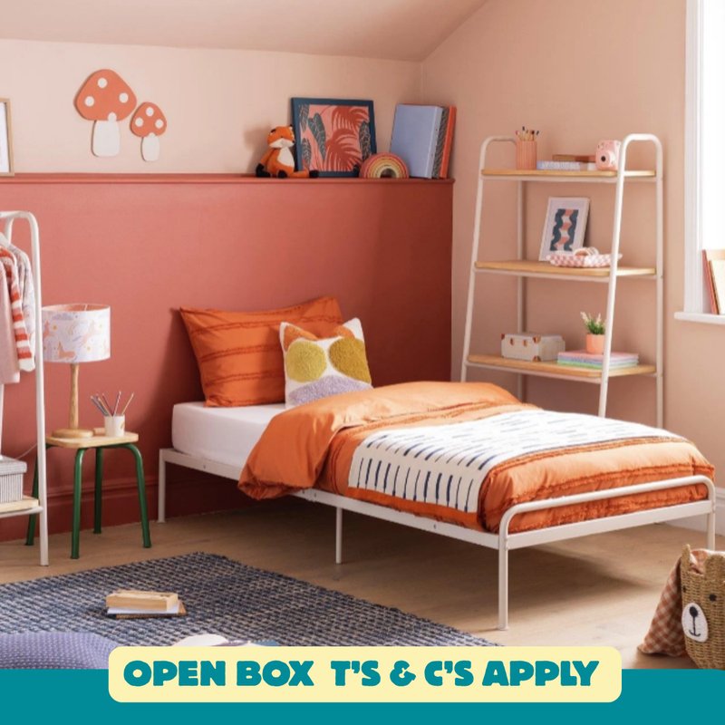 Monty Single Platform Bed Frame Industrial - Grey 17166349 (OpenBox- See T's & C's for details)