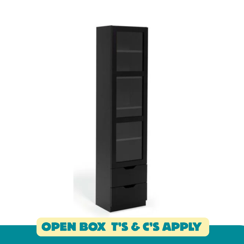 Compton glass display unit black 19200698 (OpenBox- See T's & C's for details)