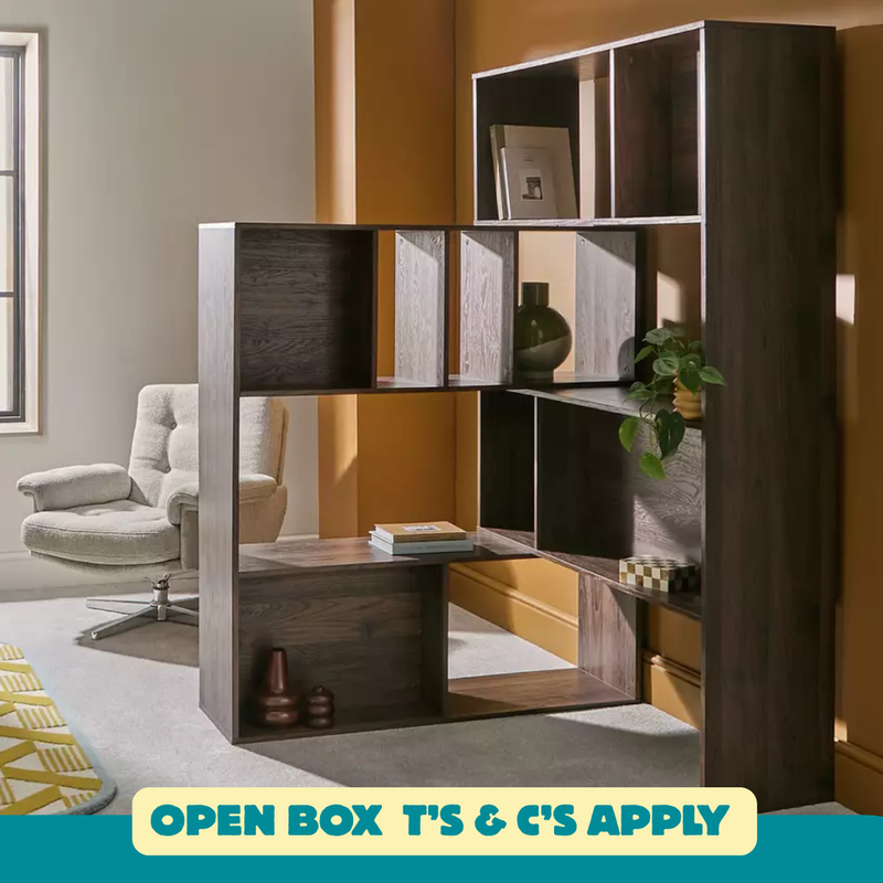 Atwood Extendable Shelving Unit - Walnut 17753824 (OpenBox- See T's & C's for details)