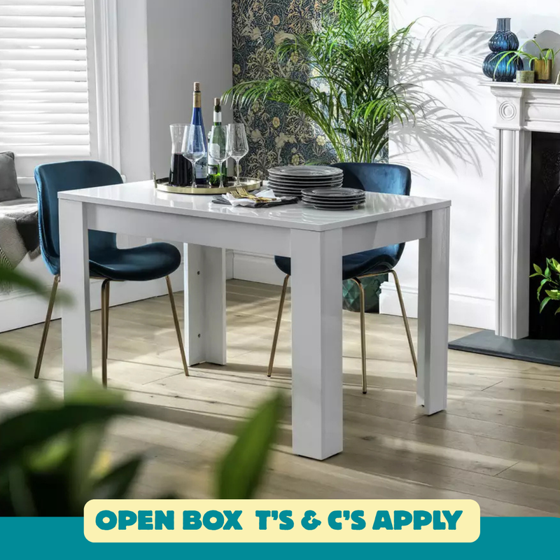 Miami Gloss 4 Seater Dining Table - White 18591559 (OpenBox- See T's & C's for details)