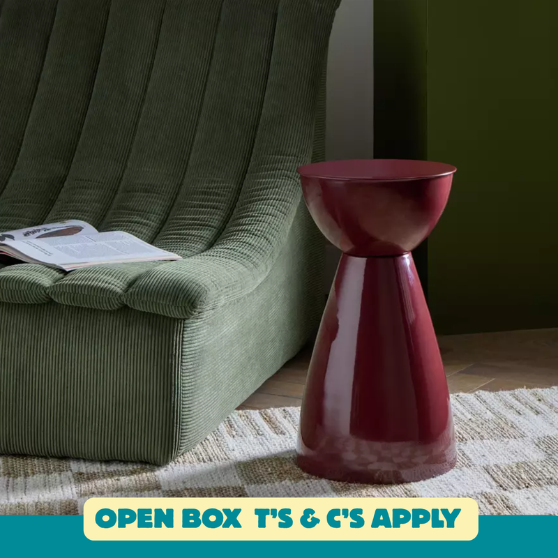 Mel Side Table - Dark Red 17733882 (OpenBox- See T's & C's for details)