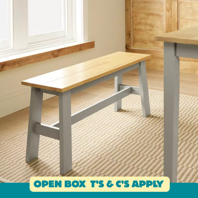 Chicago Solid Wood Dining Bench - Grey 17515646 (OpenBox- See T's & C's for details)