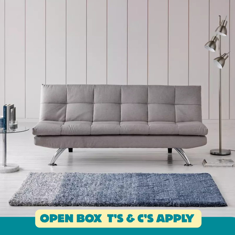 Nolan Fabric 3 Seater Clic Clac Sofa Bed-Grey 17233227 (OpenBox- See T's & C's for details)