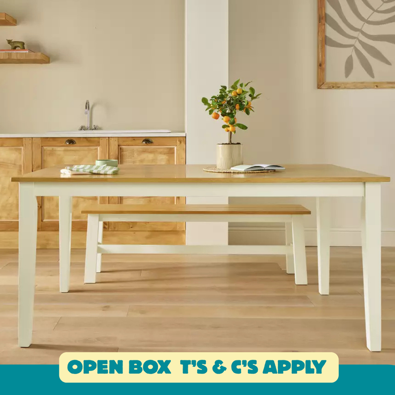 Chicago Wooden 6 Seater Dining Table - Cream 17628935 (OpenBox- See T's & C's for details)