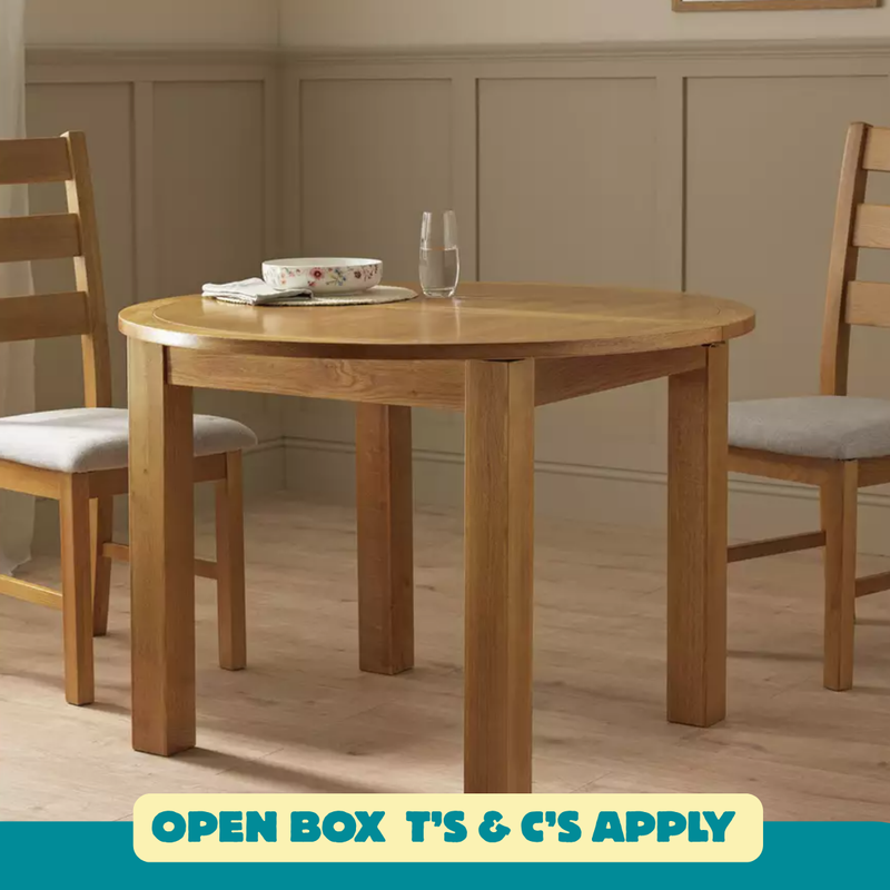 Ashwell 4 Seater Oak Dining Table - Natural 13086533 (OpenBox- See T's & C's for details)