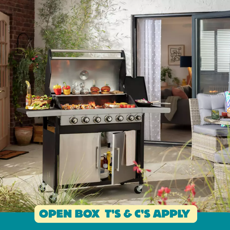 Deluxe 6 Burner Gas BBQ 19539785 (OpenBox- See T's & C's for details)