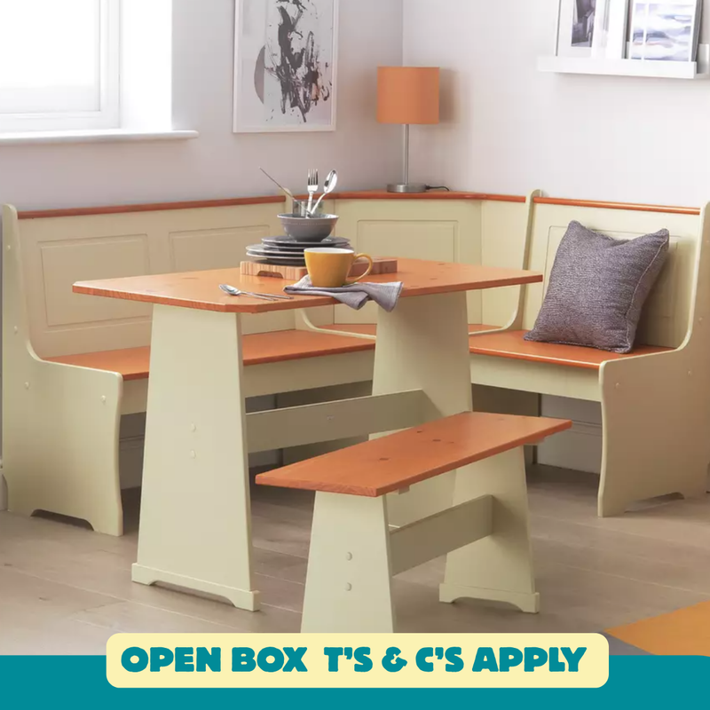 Haversham Pine Dining Table & 1 Pine Bench 17177400 (OpenBox- See T's & C's for details)