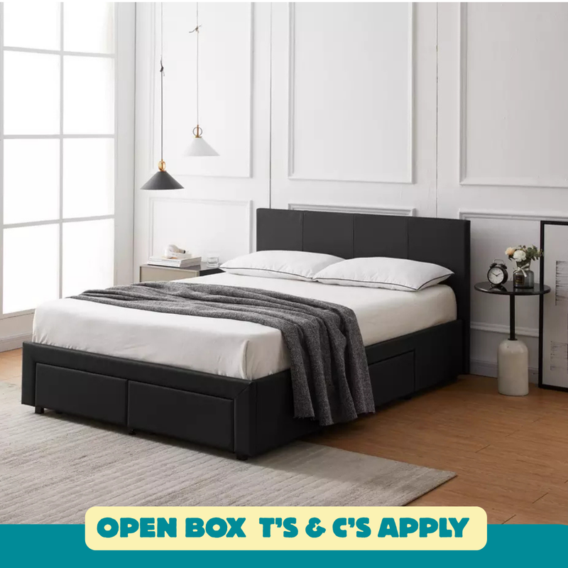 Lavendon 4 Drawer Double Bed Frame - Black 19444296 (OpenBox- See T's & C's for details)