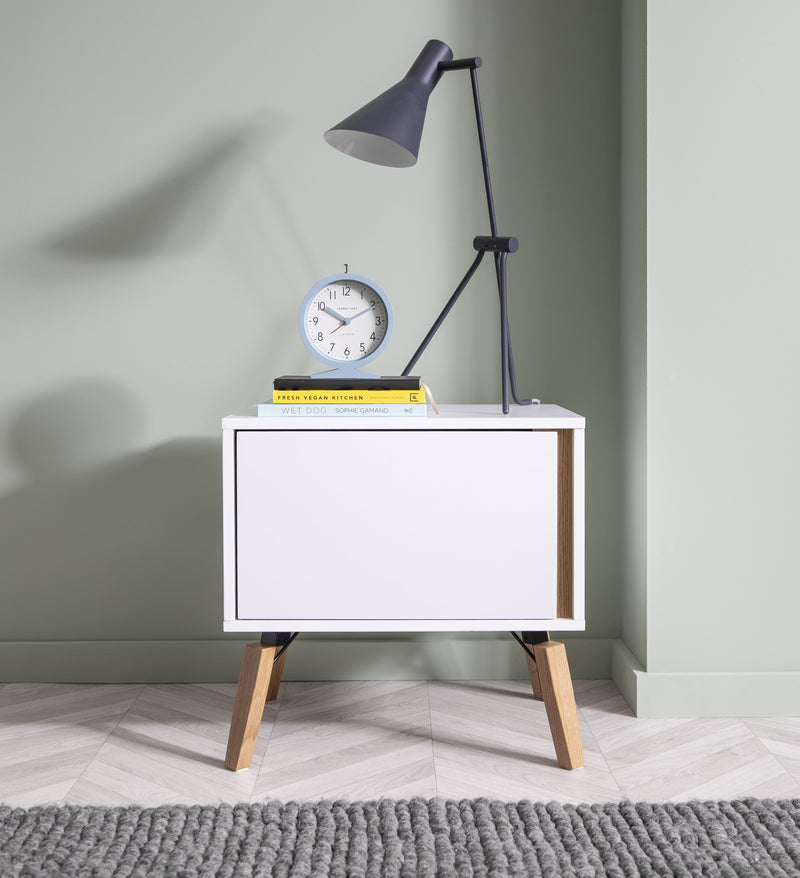 Otto Bedside Table in Classic White