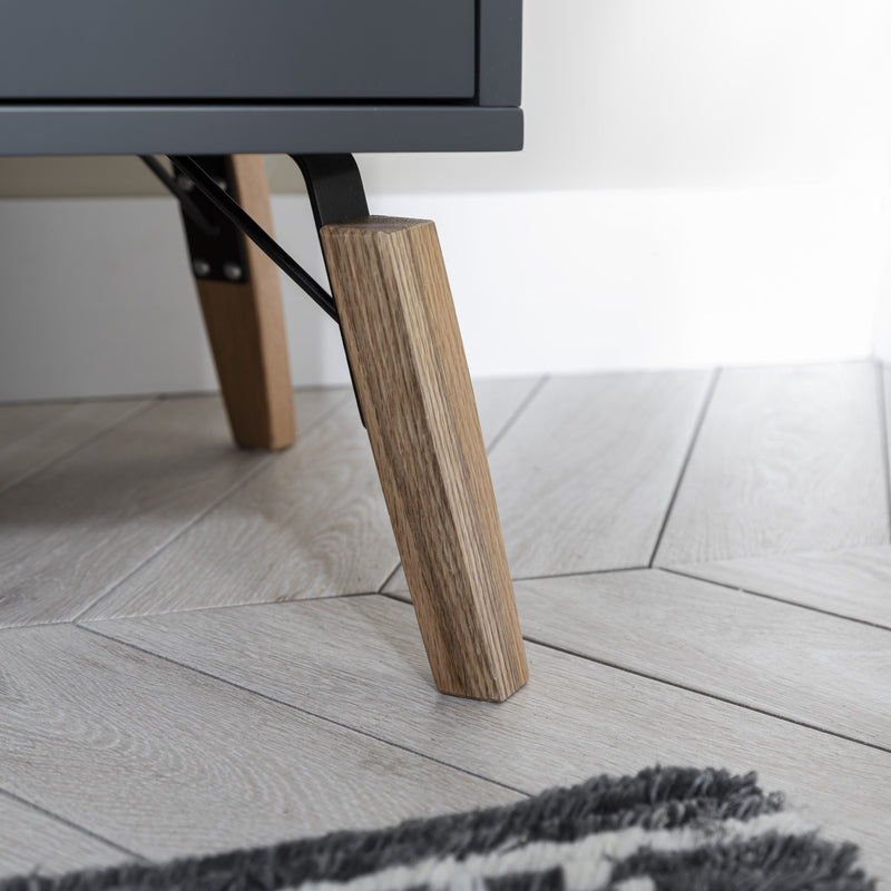 Otto 2 Drawer Bedside in Grey