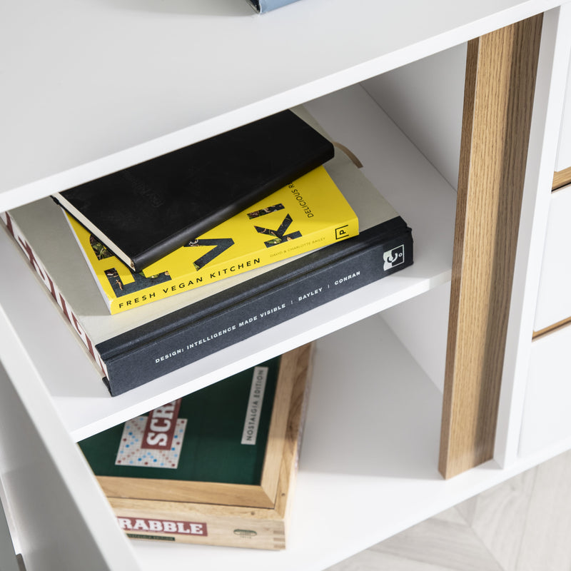 Otto Sideboard Large 2 Door with Drawers in White