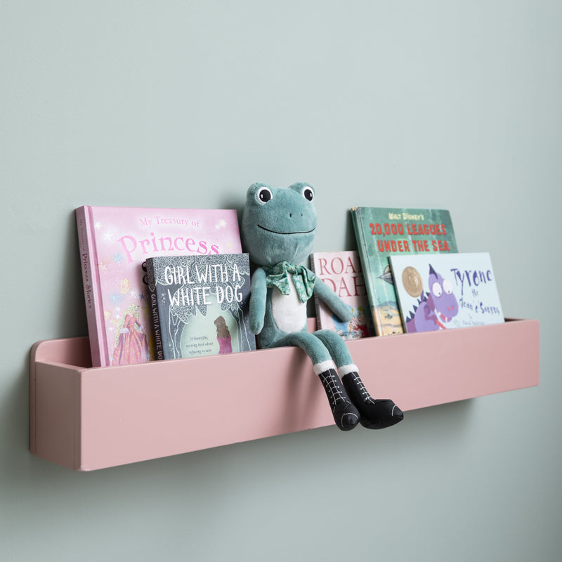 Mia Trough Floating Storage Shelf in Contemporary Pink