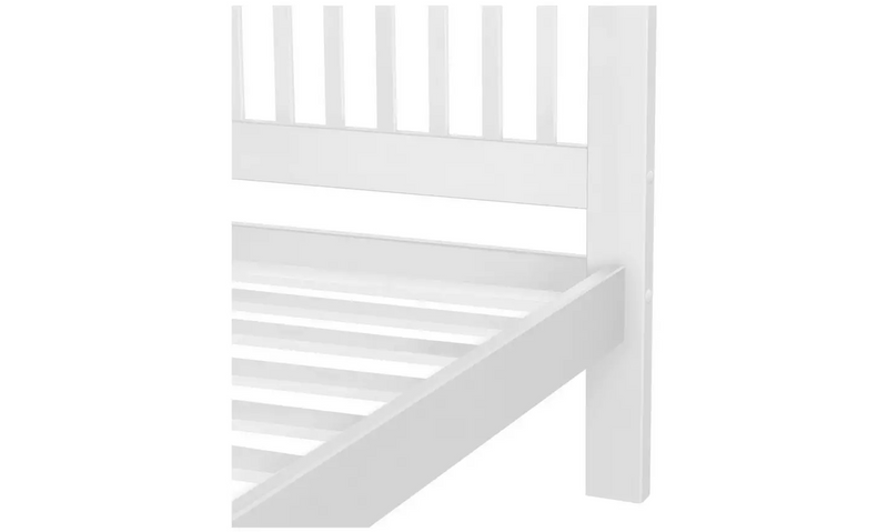 Aubrey Double Wooden Bed Frame - White 14637589 (OpenBox- See T's & C's for details)
