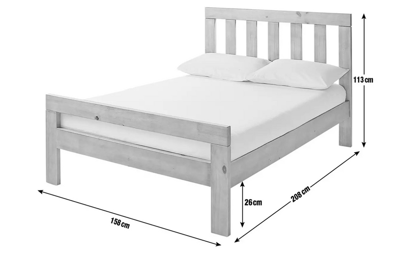 Chile Kingsize Wooden Bed Frame - Dark Wood 14987260 (OpenBox- See T's & C's for details)