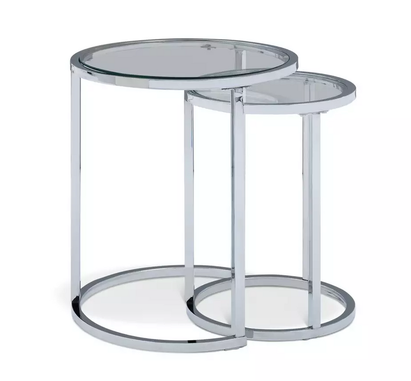 Boutique Nest of 2 Tables - Silver 13208706 (OpenBox- See T's & C's for details)
