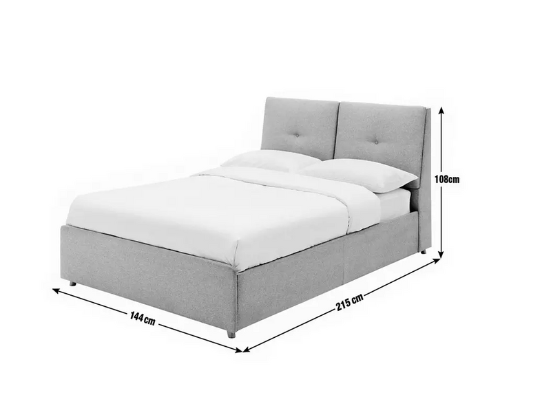 Jakob Double Ottoman Bed Frame - Grey 14375528 (OpenBox- See T's & C's for details)