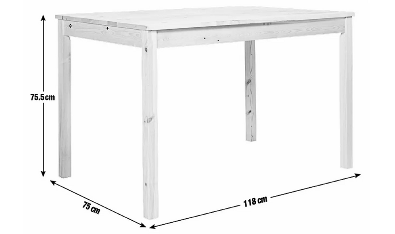 Raye Light Wood Dining Table & 4 Light Wood Chair 17095513 (OpenBox- See T's & C's for details)